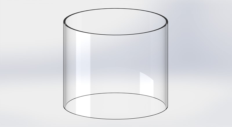 TUBO ACRILICO CRISTAL 280 X 380 (CAN - ANTIGA)